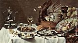 Still Life with Turkey Pie by Pieter Claesz